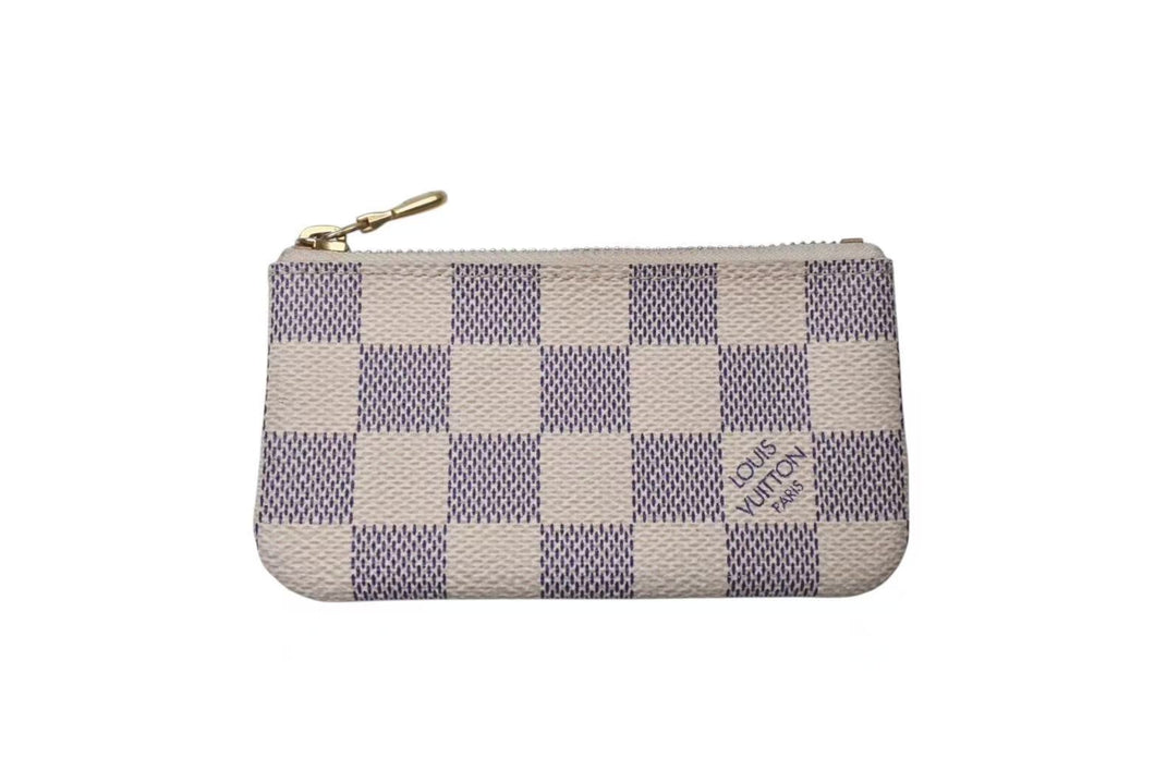 LOUIS VUITTON ルイヴィトン ポシェット クレ コインケース N62659 ダミエ アズール ホワイト 小銭入れ 美品 中古 4c072874