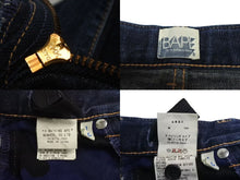 画像をギャラリービューアに読み込む, A BATHING APE アベイシングエイプ BAPE ベイプ パンツ ジーンズ JAPAN製 コットン ブルー オレンジ サイズ110 美品 中古 4c072881 