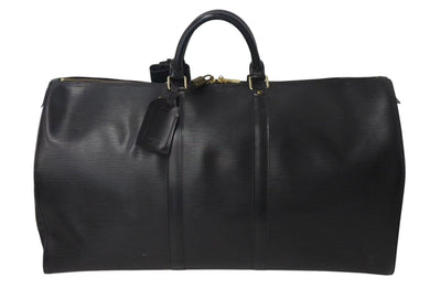 LOUIS VUITTON ルイヴィトン ボストンバッグ トラベルバッグ M42942 キーポル60 ブラック エピレザー ゴールド金具 美品 中古 4c072883