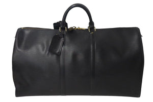 LOUIS VUITTON ルイヴィトン ボストンバッグ トラベルバッグ M42942 キーポル60 ブラック エピレザー ゴールド金具 美品 中古 4c072883