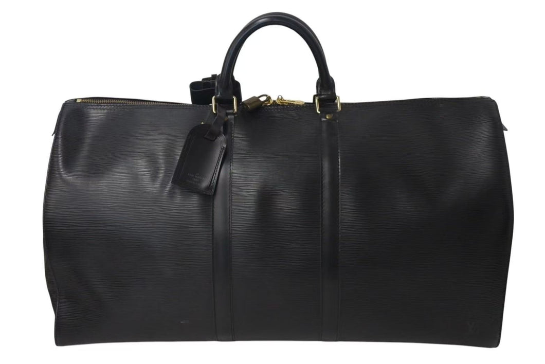 LOUIS VUITTON ルイヴィトン ボストンバッグ トラベルバッグ M42942 キーポル60 ブラック エピレザー ゴールド金具 美品 中古 4c072883
