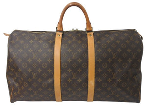LOUIS VUITTON ルイヴィトン キーポル55 ボストンバッグ M41424 モノグラム ブラウン ゴールド金具 美品 中古 4c072895