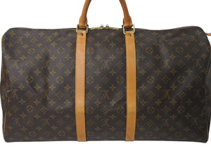 LOUIS VUITTON ルイヴィトン キーポル55 ボストンバッグ M41424 モノグラム ブラウン ゴールド金具 美品 中古 4c072895