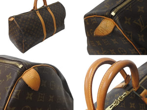 LOUIS VUITTON ルイヴィトン キーポル55 ボストンバッグ M41424 モノグラム ブラウン ゴールド金具 美品 中古 4c072895