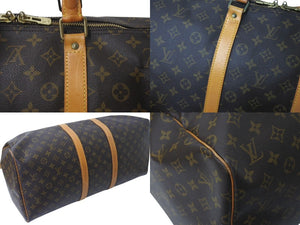 LOUIS VUITTON ルイヴィトン キーポル55 ボストンバッグ M41424 モノグラム ブラウン ゴールド金具 美品 中古 4c072895