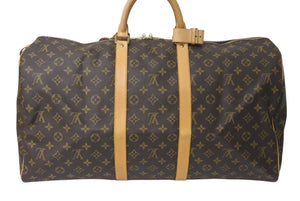 LOUIS VUITTON ルイヴィトン キーポル55 ボストンバッグ M41414 モノグラム ブラウン ゴールド金具 美品 中古 4c072896