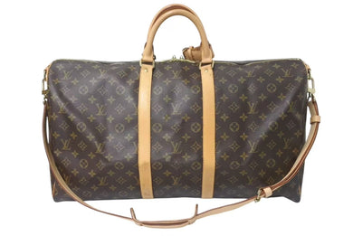 LOUIS VUITTON ルイヴィトン モノグラム キーポルバンドリエール55 M41414 ボストンバック ブラウン 美品 中古 4c072898