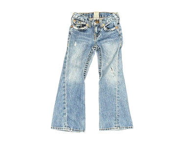 TRUE RELIGION トゥルーレリジョン キッズ フレアデニムパンツ 056-077487 インディゴ サイズ5 美品 中古 4c072906