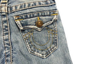 TRUE RELIGION トゥルーレリジョン キッズ フレアデニムパンツ 056-077487 インディゴ サイズ5 美品 中古 4c072906
