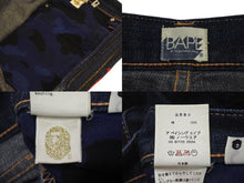 画像をギャラリービューアに読み込む, A BATHING APE アベイシングエイプ ショートパンツ パンツ デニム ブルー レッド 星サイズ L 美品 中古 4c072911 