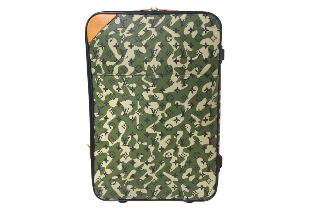 極美品 LOUIS VUITTON ルイヴィトン ペガス60 村上隆 キャリーバッグ 2008年 M23333 モノグラモフラージュキャンバス 中古 4c072971