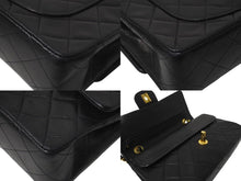 Load image into Gallery viewer, CHANEL シャネル マトラッセ23 Wフラップ チェーン ショルダーバッグ ラムスキン 2番台 ブラック ゴールド金具 美品 中古 4c072975