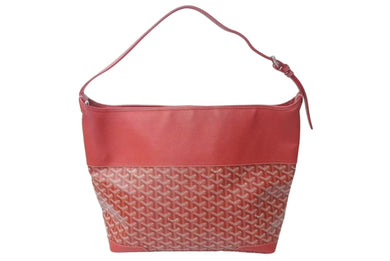 極美品 GOYARD ゴヤール グレナディン ワンショルダーバッグ LUY020131 レザー PVC レッド シルバー金具 中古 4c072976