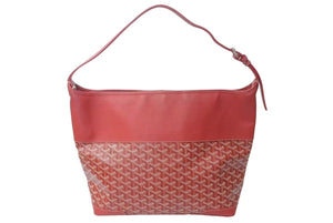 極美品 GOYARD ゴヤール グレナディン ワンショルダーバッグ LUY020131 レザー PVC レッド シルバー金具 中古 4c072976