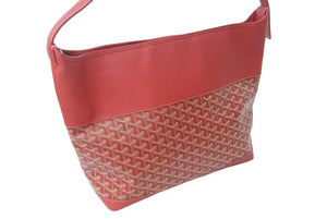 極美品 GOYARD ゴヤール グレナディン ワンショルダーバッグ LUY020131 レザー PVC レッド シルバー金具 中古 4c072976