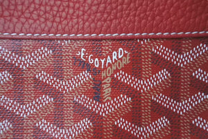 極美品 GOYARD ゴヤール グレナディン ワンショルダーバッグ LUY020131 レザー PVC レッド シルバー金具 中古 4c072976