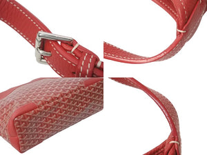 極美品 GOYARD ゴヤール グレナディン ワンショルダーバッグ LUY020131 レザー PVC レッド シルバー金具 中古 4c072976