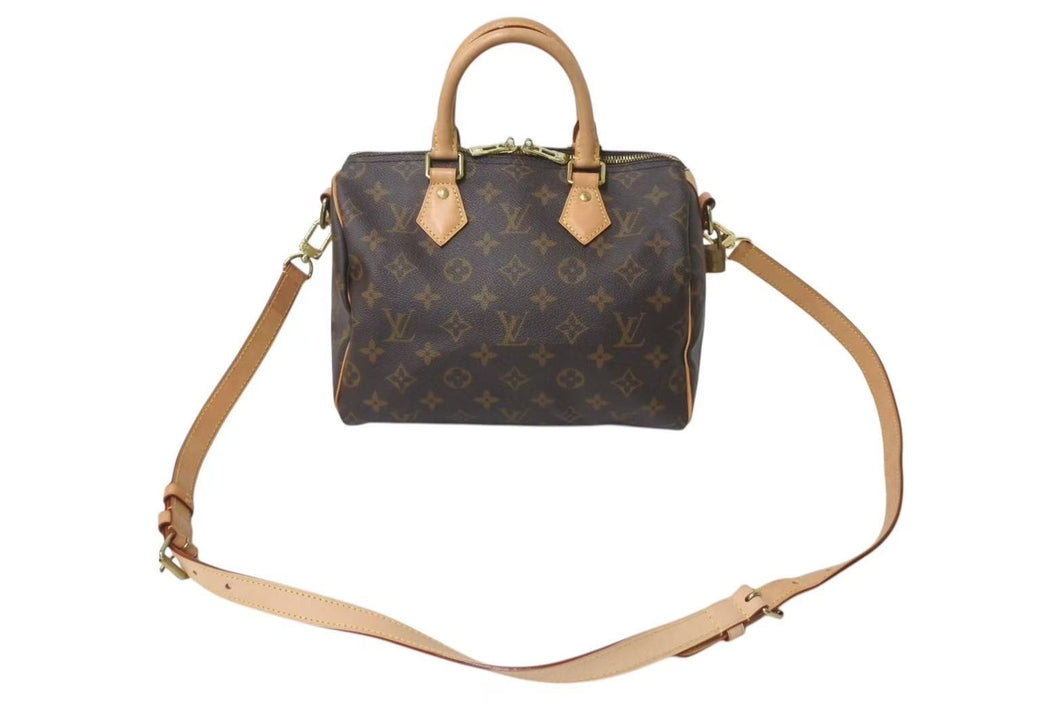 極美品 LOUIS VUITTON ルイヴィトン スピーディ バンドリエール25 ハンドバッグ M41113 2WAY ショルダー モノグラム ブラウン 新型 中古4c072977