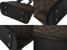 Load image into Gallery viewer, 極美品 LOUIS VUITTON ルイヴィトン アルマBB 2WAY ハンドバッグ N41221 ダミエ エベヌ ブラウン ショルダー PVC レザー 中古 4c072978