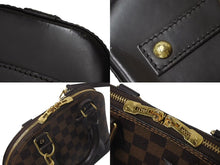 Load image into Gallery viewer, 極美品 LOUIS VUITTON ルイヴィトン アルマBB 2WAY ハンドバッグ N41221 ダミエ エベヌ ブラウン ショルダー PVC レザー 中古 4c072978
