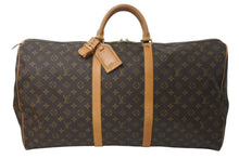 Load image into Gallery viewer, LOUIS VUITTON ルイヴィトン キーポル60 ボストンバッグ M41422 モノグラム ブラウン PVCコーティングキャンバス ヌメ革 美品 中古 4c072979