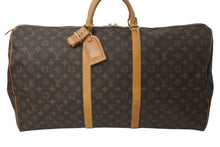 Load image into Gallery viewer, LOUIS VUITTON ルイヴィトン キーポル60 ボストンバッグ M41422 モノグラム ブラウン PVCコーティングキャンバス ヌメ革 美品 中古 4c072979
