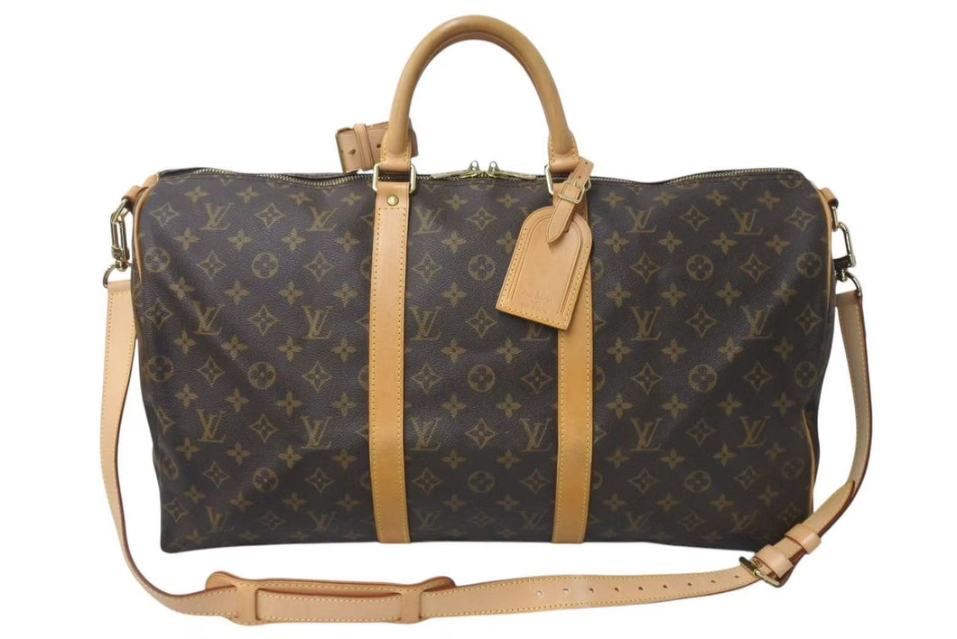 LOUIS VUITTON ルイヴィトン キーポルバンドリエール50 ボストンバッグ M41416 モノグラムキャンバス ブラウン 美品 中古 4c072980
