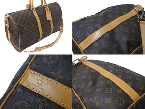 LOUIS VUITTON ルイヴィトン キーポルバンドリエール50 ボストンバッグ M41416 モノグラムキャンバス ブラウン 美品 中古 4c072980
