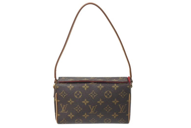 LOUIS VUITTON ルイヴィトン ハンドバッグ レシタル モノグラムキャンバス M51900 ゴールド金具 ブラウン 美品 中古 4c072987