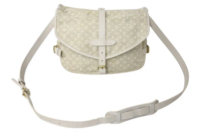 LOUIS VUITTON ルイ ヴィトン ソミュール30 ショルダーバッグ モノグラムミニラン ベージュ レディー M95314 美品 中古 4c072989