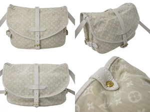 LOUIS VUITTON ルイ ヴィトン ソミュール30 ショルダーバッグ モノグラムミニラン ベージュ レディー M95314 美品 中古 4c072989