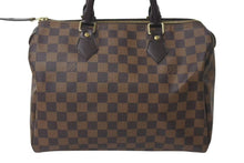 Load image into Gallery viewer, 極美品 LOUIS VUITTON ルイヴィトン スピーディ30 ハンドバッグ ダミエ N41531 ゴールド金具 ブラウン 中古 4c072991