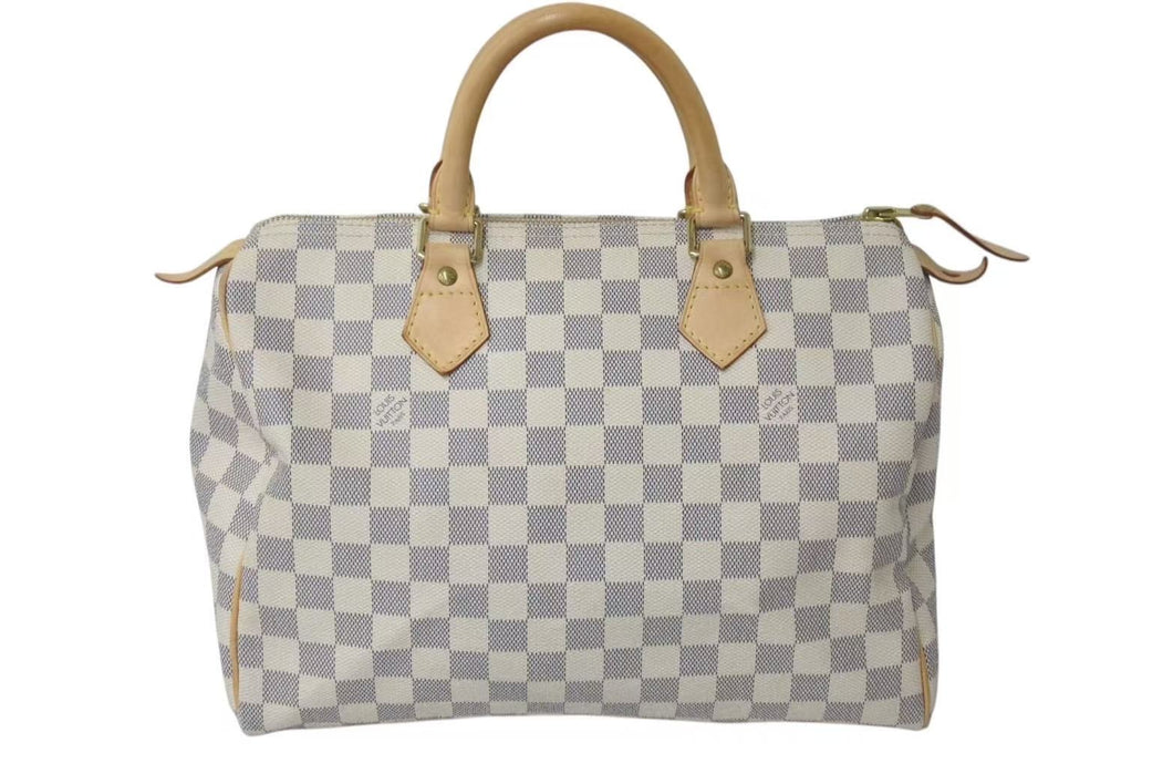 LOUIS VUITTON ルイヴィトン ダミエ アズール スピーディ 30 ハンドバッグ N41374 美品 中古 4c072992