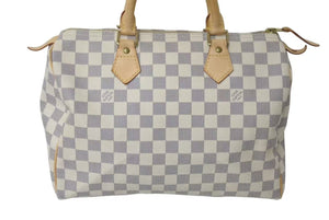 LOUIS VUITTON ルイヴィトン ダミエ アズール スピーディ 30 ハンドバッグ N41374 美品 中古 4c072992