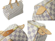 画像をギャラリービューアに読み込む, LOUIS VUITTON ルイヴィトン ダミエ アズール スピーディ 30 ハンドバッグ N41374 美品 中古 4c072992