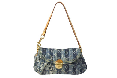 LOUIS VUITTON ルイ ヴィトン ミニプリーティ レイエ ショルダーバッグ M95333 モノグラムデニム ブルー 美品 中古 4c072995