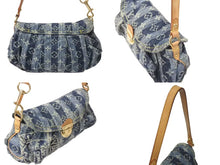 Load image into Gallery viewer, LOUIS VUITTON ルイ ヴィトン ミニプリーティ レイエ ショルダーバッグ M95333 モノグラムデニム ブルー 美品 中古 4c072995