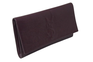 極美品 YVES SAINT LAURENT イブサンローラン クラッチバッグ アクセサリーポーチ 2010年1 203855 AB80G エナメル パープル 中古 4c072997 