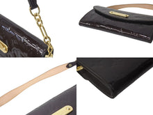 画像をギャラリービューアに読み込む, LOUIS VUITTON ルイヴィトン ヴェルニ サンセット ブルーバード ハンドバッグ M93542 アマラント エナメル 良品 中古 4c073001
