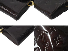 画像をギャラリービューアに読み込む, LOUIS VUITTON ルイヴィトン ヴェルニ サンセット ブルーバード ハンドバッグ M93542 アマラント エナメル 良品 中古 4c073001