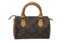 Load image into Gallery viewer, 極美品 LOUIS VUITTON ルイヴィトン ミニスピーディ ハンドバッグ モノグラム M41534 PVC ブラウン ゴールド金具 中古 4c073005