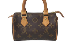 Load image into Gallery viewer, 極美品 LOUIS VUITTON ルイヴィトン ミニスピーディ ハンドバッグ モノグラム M41534 PVC ブラウン ゴールド金具 中古 4c073005