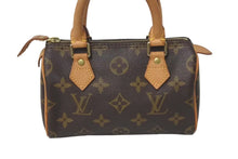 Load image into Gallery viewer, 極美品 LOUIS VUITTON ルイヴィトン ミニスピーディ ハンドバッグ モノグラム M41534 PVC ブラウン ゴールド金具 中古 4c073005