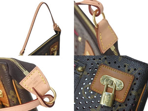 極美品 LOUIS VUITTON ルイヴィトン アクセサリーポーチ モノグラムペルフォ ポシェットアクセソワール M95183 ブラウン 中古 4c073008