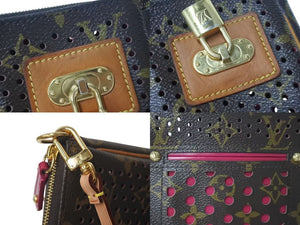 極美品 LOUIS VUITTON ルイヴィトン アクセサリーポーチ モノグラムペルフォ ポシェットアクセソワール M95183 ブラウン 中古 4c073008