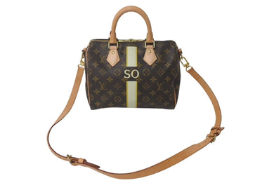 極美品 LOUIS VUITTON ルイヴィトン スピーディ イニシャル入り バンドリエール25 ハンドバッグ M41113 2WAY モノグラム 新型 中古4c073009