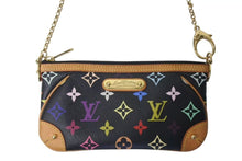 Load image into Gallery viewer, 極美品 LOUIS VUITTON ルイヴィトン ポーチ M60097 ポシェット ミラMM モノグラムマルチカラー ブラック 中古 4c073013