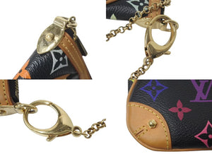 極美品 LOUIS VUITTON ルイヴィトン ポーチ M60097 ポシェット ミラMM モノグラムマルチカラー ブラック 中古 4c073013