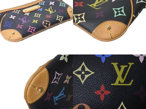 極美品 LOUIS VUITTON ルイヴィトン ポーチ M60097 ポシェット ミラMM モノグラムマルチカラー ブラック 中古 4c073013