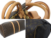 Load image into Gallery viewer, LOUIS VUITTON ルイヴィトン キーポル55 ボストンバッグ M41424 モノグラム PVCコーティングキャンバス ヌメ革 ブラウン 美品 中古 4c073017